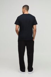Ataç Baskılı Siyah Oversize T-shirt - Rahat ve Şık Tasarım - Görsel 3
