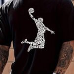 Basketbol Baskı Erkek Oversize T-Shirt