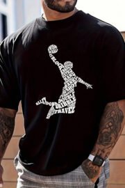 Basketbol Baskı Erkek Oversize T-Shirt