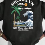 Brooklyn Baskılı Oversize T-Shirt
