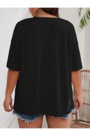 Kadın Çicek Buketi Baskılı Oversize T-Shirt Rahat ve Şık Tasarım - Görsel 6