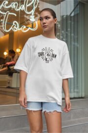 Kadın Carpe Diem Baskılı Oversize T-Shirt - Görsel 4