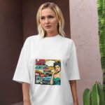 Comic Baskılı Oversize T-Shirt