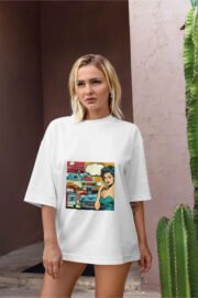 Comic Baskılı Oversize T-Shirt