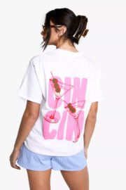 Oversize Kadın CIN CIN Sırt Baskı Detaylı T-Shirt
