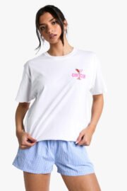 Oversize Kadın CIN CIN Sırt Baskı Detaylı T-Shirt - Görsel 3