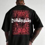 Dimension Baskılı Erkek Oversize T-Shirt