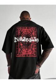 Dimension Baskılı Erkek Oversize T-Shirt