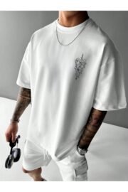 Dünya Pusula Baskılı Oversize T-shirt - Görsel 2