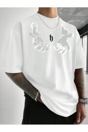 El Baskılı Erkek Oversize T-shirt