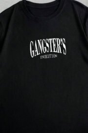 Erkek Siyah Şort-Tshirt Takım Gangster Sırt ve Ön Baskılı - Görsel 2