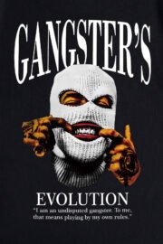 Erkek Siyah Şort-Tshirt Takım Gangster Sırt ve Ön Baskılı - Görsel 5