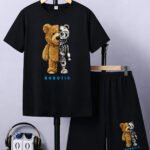 Unisex Çocuk Şortlu Baskılı Yazlık 3-12 Yaş Arası Nefes Alan Takımlar