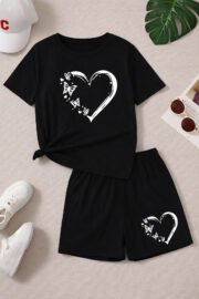 Unisex Çocuk Şortlu Baskılı Yazlık 3-12 Yaş Arası Nefes Alan Takımlar - Görsel 31