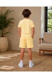 Erkek/Kız Çocuk Yeşil Şortlu Takım Basic Tshirt Spor Yazlık 3-12 Yaş - Görsel 14
