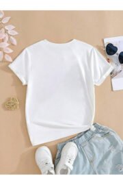 Kız Çocuk K-Pop Baskılı Tişört Siyah Pamuklu 3-12 Yaş Trend Tshirt - Görsel 11