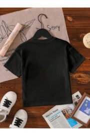 Kız Çocuk K-Pop Baskılı Tişört Siyah Pamuklu 3-12 Yaş Trend Tshirt - Görsel 20
