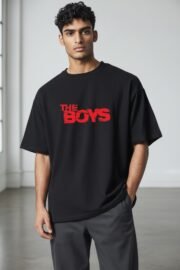 Unisex The Boys Baskılı Oversize Nefes Alan T-Shirt