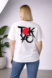 Tokyo Baskılı Oversize Unisex Tişört %100 Pamuk Streetwear