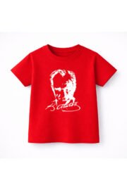 Çocuk Tişört Atatürk Baskılı Pamuklu Unisex Günlük Rahat Tişört - Görsel 11