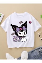 Kuromi Baskılı Kız Çocuk T-Shirt - Görsel 6