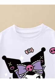 Kuromi Baskılı Kız Çocuk T-Shirt - Görsel 10