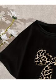 Kız Çocuk Kurdele Baskılı Nefes Alan Yazlık T-Shirt - Görsel 9