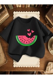 Karpuz Baskılı Çocuk Tişörtü Unisex Tshirt - Görsel 6