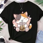 Sevimli Hayvan Baskılı Çocuk Tshirt Unisex Pamuklu