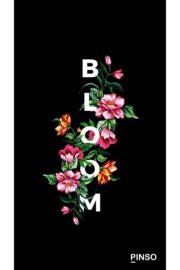 Unisex Oversize Sırta Bloom Baskılı Siyah T-Shirt - Görsel 2