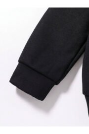 Kız Çocuk Siyah New York Baskılı İkili Takım – Sweatshirt & İspanyol Paça Eşofman Altı - Görsel 5