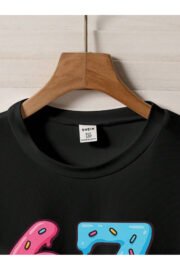 Kız/Erkek Çocuk Altı Yedi Baskılı Basic Penye Tshirt - Görsel 3