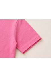 Çocuk Basic Tişört Düz Baskısız Kısa Kollu Günlük Rahat Unisex Tshirt - Görsel 10