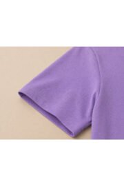 Çocuk Basic Tişört Düz Baskısız Kısa Kollu Günlük Rahat Unisex Tshirt - Görsel 15