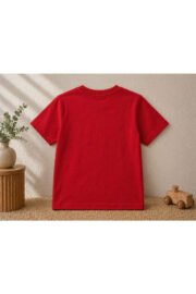 Çocuk Basic Tişört Düz Baskısız Kısa Kollu Günlük Rahat Unisex Tshirt - Görsel 17