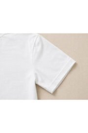 Çocuk Basic Tişört Düz Baskısız Kısa Kollu Günlük Rahat Unisex Tshirt - Görsel 25
